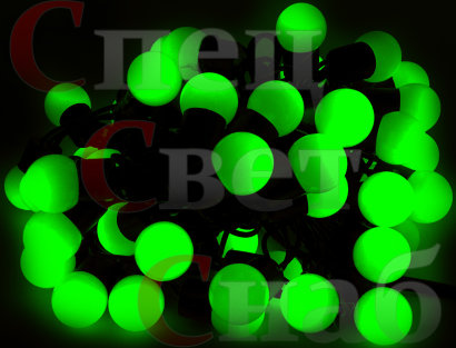 Светодиодная гирлянда Шарики Зеленые 10 м