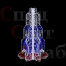 Светодиодный фонтан на день России Триколор 4 x 2.5 м Мод1 Акция