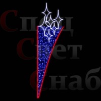 Светодиодная консоль "Россыпь звезд" 150х70см триколор
