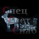 Светодиодная фигура "Олень и Сани 45х48х14см"