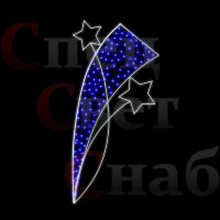 Светодиодная консоль "Салют победы" 80 х 150 см синяя