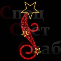 Консоль "Звездный вальс" 1,5х0,6м золото на красном